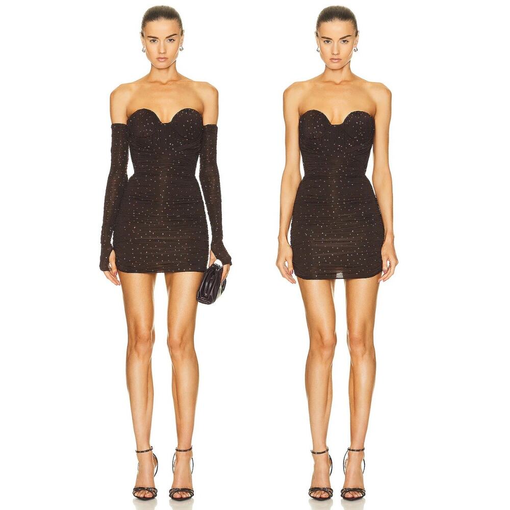 Alex Perry Koda Dress Mini Strapless Rhinestone Party Cocktail Hoco Formal 10